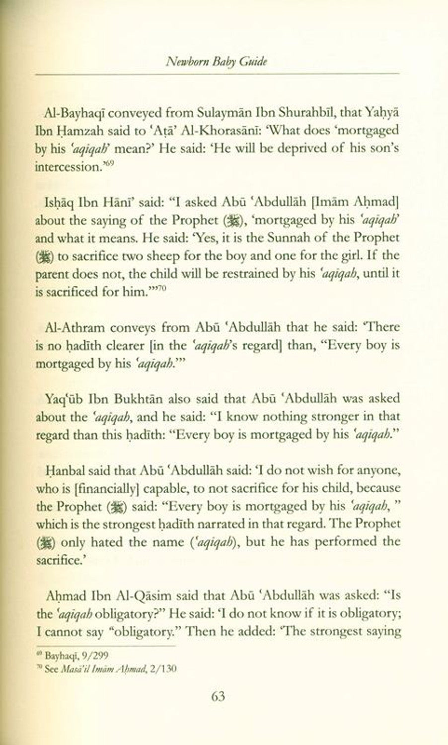 Newborn Baby Guide by Author Imam ibn Qayyim al-Jawziyyahc
