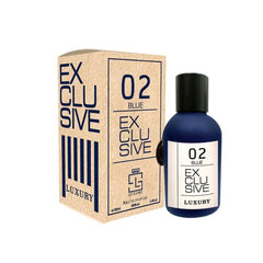 02 Blue 100ml EDP by Khalis Luxury Collection - Top: Grapefruit, Lemon, Ginger and Pink pepper  Heart: Nutmeg, Mint, Jasmine and Labdanum  Base: Cedarwood, Patchouli, Sandalwood, Incense and Vetiver