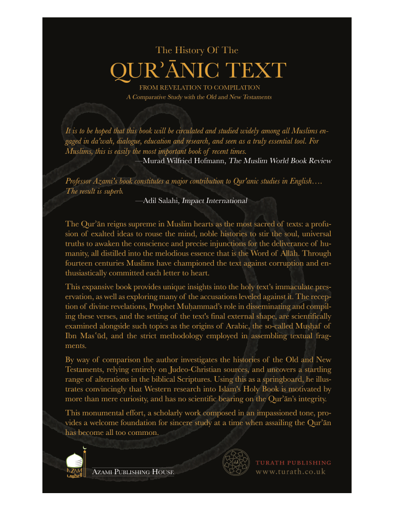 The History of The Quranic Text, from Revelation to Compilation