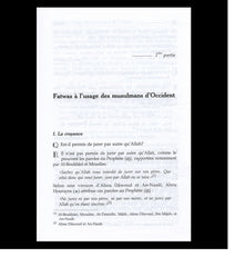 Fatwas of the great scholars. Fatwas Des Grands Savants a l'usage Des Musulmans d'Occident (French)
