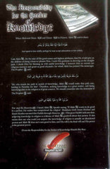 The Responsibility For The Seeker of Knowledge