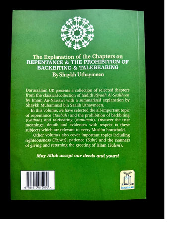 Explanation of Riyad-us-Saliheen,Repentance & The prohibition of backbiting & TaleBearing