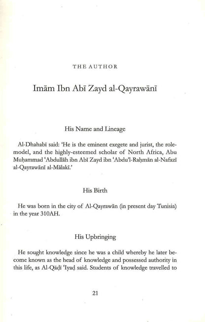 The Creed Of Ibn Abi Zayd Al-Qayrawani