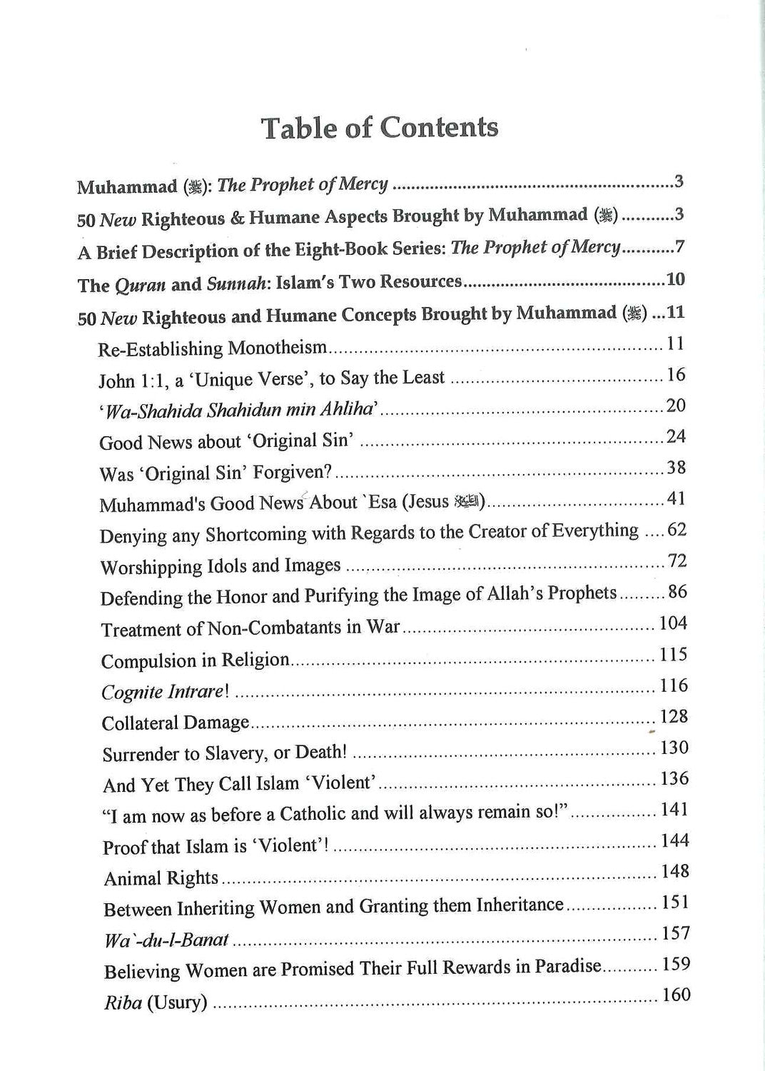 50 Righteous & Humane Concepts Brought By Muhammad