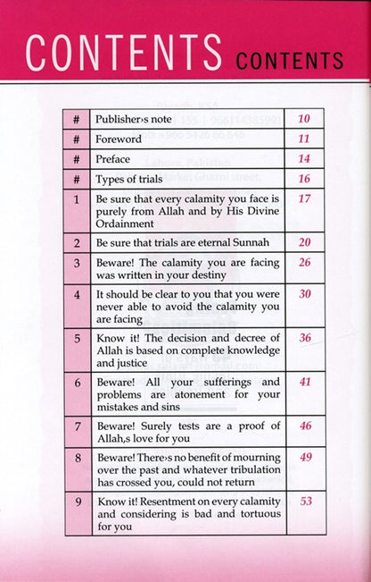 Facing Calamities(43 ways of facing Trials and Troubles)