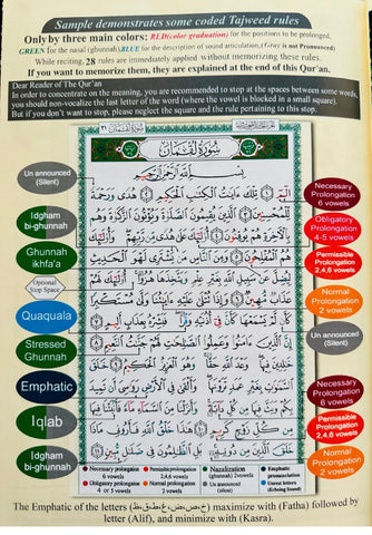Tajweed Quran with Meaning Translation in English and Transliteration (Black Color)