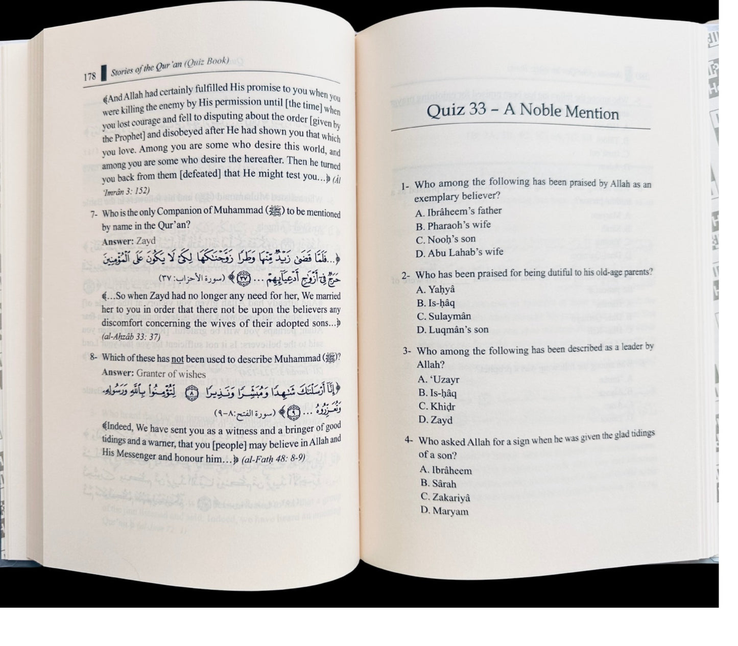 Stories of the Qur’an – Quiz Book by Ammar Awais