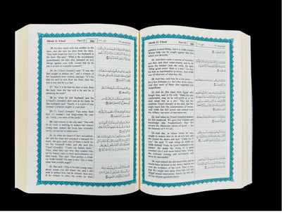 The Noble Quran Translation of the Meaning in the English language in Random Colour