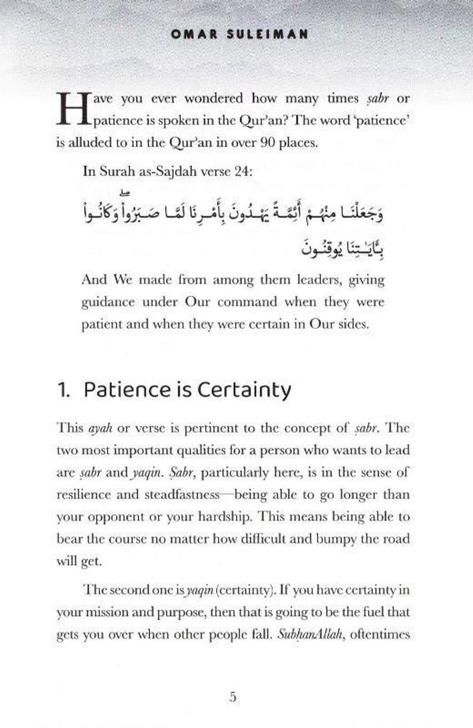 Wings of Faith Patience and Gratitude by Omar Suleiman