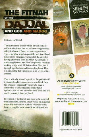 The Fitnah Of The Dajjal And Gog And Magog