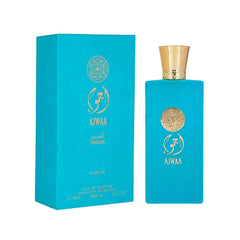 Ajwaa Turquoise 100ml EDP By NUSUK - •Top notes: black currant.  • Middle notes: Rose.  • Base notes: Patchouli.
