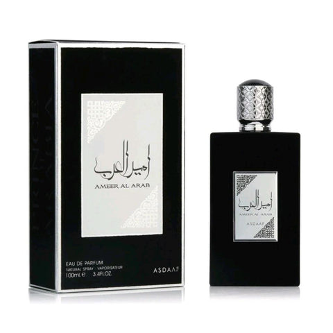 Ameer Al Arab (Prince Of Arabia) 100ml EDP by Asdaaf - Top notes: Jasmine, Honeysuckle  Heart notes: Lavender, Saffron, Pepper. Base notes: Mint, Cardamom, Basil
