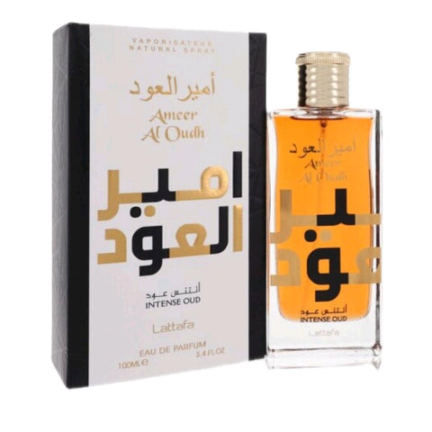 Ameer Al Oudh Intense Oud 100ml EDP - Top Notes: Oud  Heart Notes: Oudwood, Vanilla, Sugar and Labdanum  Base Notes: Herbal Notes, Sandalwood, Agarwood