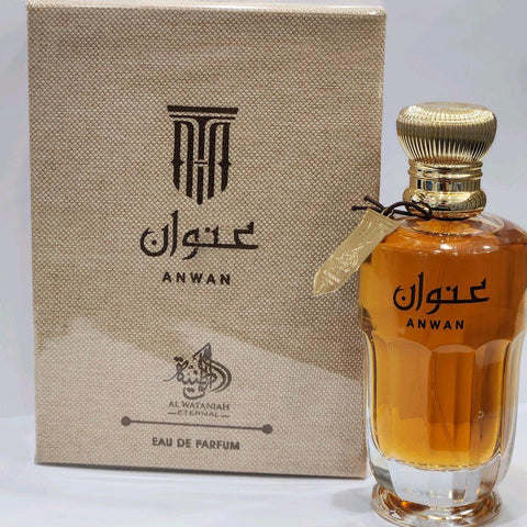 Anwan 100ml EDP by Al Wataniah - Top notes: Lavender and Apple   Heart notes: Caramel and Tuberose  Base notes: Vanilla and Musk