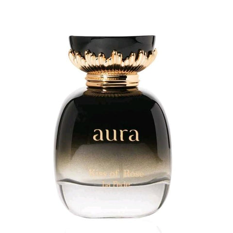 Aura Kiss of Rose 100ml EDP by La Fede (Khadlaj) - Top Notes: Apple, Black Currant, Grapefruit, Lychee  Middle Notes: Raspberry, Jasmin, Rose  Base Notes: Vanilla, Amber, Musk