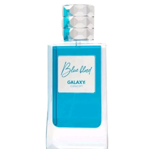 Blue Blood Galaxy Concept Perfume 100ml EDP - Top Notes: Apple, Bellflower, Cedar, Sicilian Flower.  Heart Notes: Bamboo, Jasmine, White Rose.  Base Notes: Amber, Cedar, Musk.