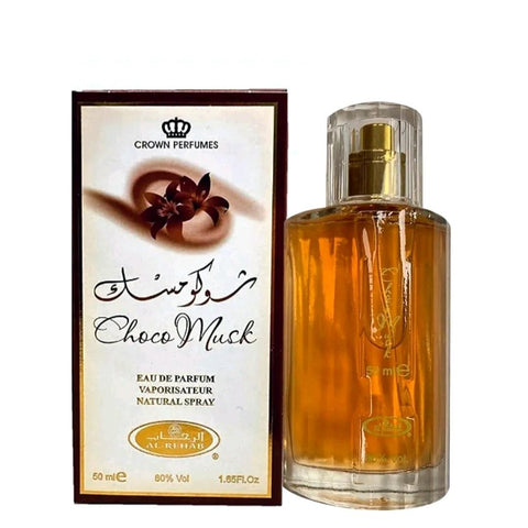 Choco Musk 50ml EDP Al Rehab - Top: Vanilla, chocolate Heart: Sandalwood, musk Base: Ambergris, cinnamon