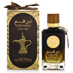 Dirham Oud Perfume 100ml EDP by Ard Al Zaafaran Top Notes: bergamot, citrus, raspberries  Middle Notes: roses, sandalwood, lavender  Base Notes: white musk, amber, cedar, Oudh