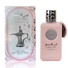 Dirham Wardi Perfume 100ML EDP by Ard Al Zaafaran - Top Notes: Sweet Berries, Raspberries, Pink Pepper, and Bergamot  Middle Notes: A floral blend of Roses, Peonies, and Lilies of the valley  Base Notes: Patchouli, Iris, Sandalwood, and Musk.