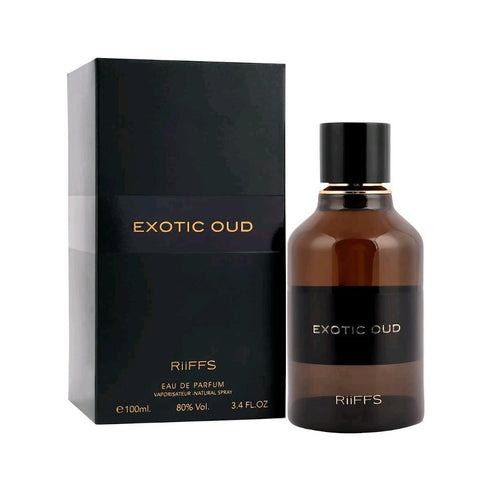 Exotic Oud (Mens 100ml EDP) RiiFFS - Top: Cardamom  Heart: Leather and Jasmine Sambac  Base: Amber, Moss and Patchouli
