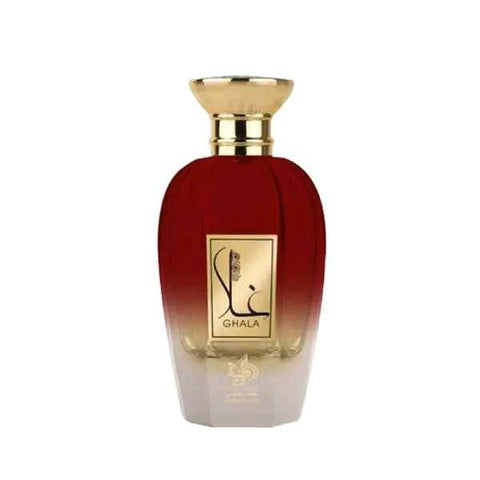 Ghala Perfume 100ml EDP by Al Wataniah - Top Notes: Saffron, Jasmine  Heart Notes: Amberwood, Ambergris  Base Note: Fir Resin, Cedar
