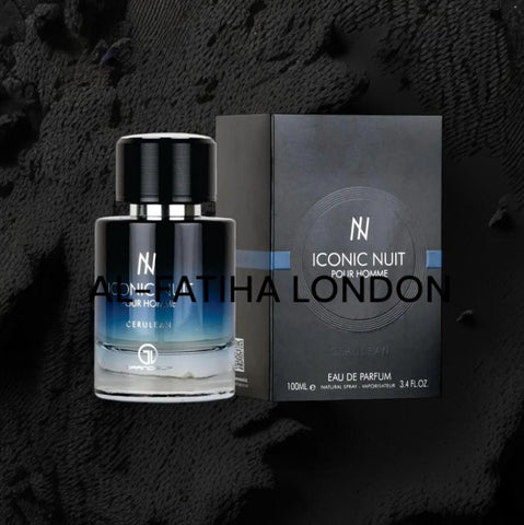 Grandeur Iconic Nuit Cerulean Perfume for Men 100ml EDP - Top Notes: Cardamom, Ginger And Bergamot Middle Notes: Lavender And Geranium Base Notes : Cedar, Vetiver
