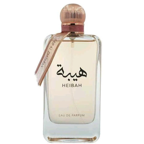 Heibah Perfume 100ml EDP by Ard Al Zaafaran - Top Notes:  Bergamot, Freesia, Lily of the Valley and Rose  Middle Notes:  Orange Blossom, Rose and Musk  Base Notes:  Cashmeran, Amber and Musk