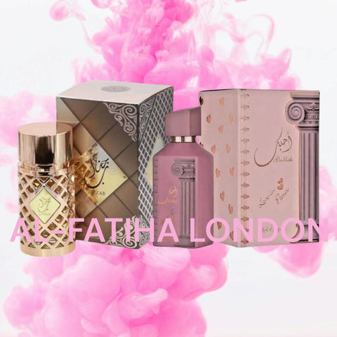 Jazzab Gold 100ml EDP & Ahubbak Love In Paris 100ml EDP BUNDLE - Womens Everyday Sweet Scent Bundle