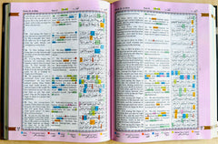 Kaba Cover Quran Transliteration in Roman Script with Colour Coded Tajweed Rules,