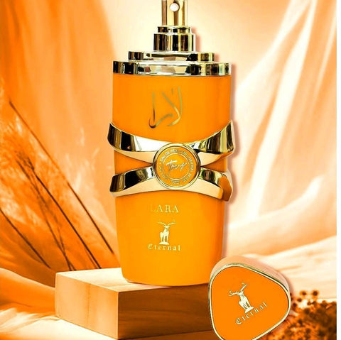 LARA TOUS by Eternal from Khalis (Inspired by YARA TOUS) - Top notes are Mango, Coconut and Passionfruit; middle notes are Jasmine, Heliotrope and Orange Blossom; base notes are Vanilla, Musk and Cashmeran.