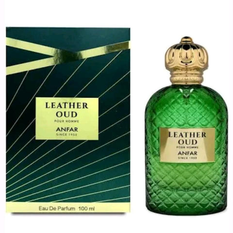 LEATHER OUD PERFUME FOR MEN 100ML EDP BY ANFAR - Top notes: Safron, tyme, raspberry, leather,patcholie  Heart notes: oud,vanilla  Base notes: sweet,smoky,strong