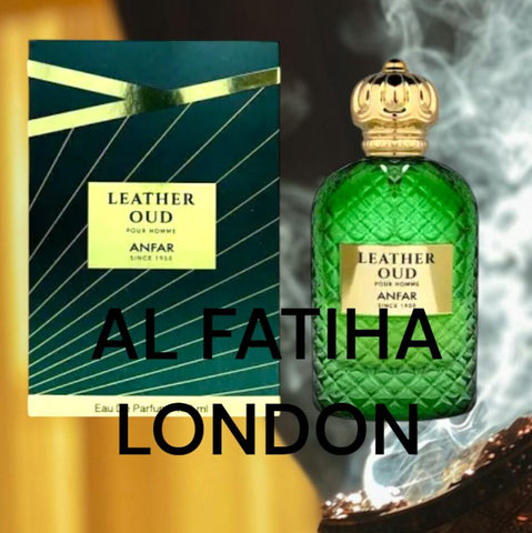 LEATHER OUD PERFUME FOR MEN 100ML EDP BY ANFAR - Top notes: Safron, tyme, raspberry, leather,patcholie  Heart notes: oud,vanilla  Base notes: sweet,smoky,strong