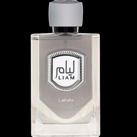 Liam Gray 100ml EDP By Lattafa - Top: Cardamom, Black Tea, Fig  Heart: Iris, Vetiver, Labdanum  Base: Sandalwood, Vanilla, Tonka, Patchouli