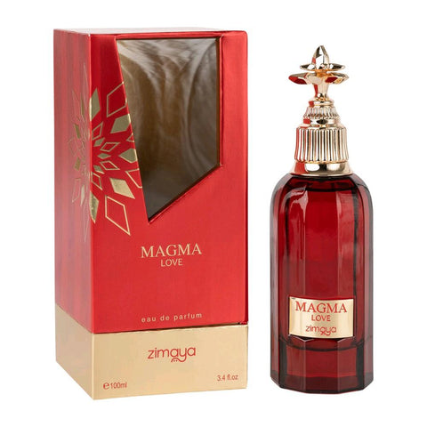 Magma Love 100ml EDP by Zimaya - Top - Patchouli, Vanilla, Ambroxan. Vetiver. Heart - Pear, Bergamot Base - Tuberose, Orange Blossom, Jasmine