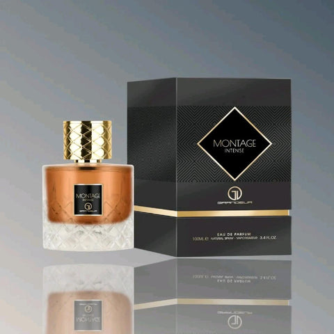 Montage Intense 100ml Edp - Top notes: Cinnamon, Nutmeg and Bergamot  Heart notes:  Dates, Praline, Tuberose and Mahonial;   Base notes are Vanilla, Tonka Bean, Benzoin, Myrrh, Amberwood and Akigalawood.