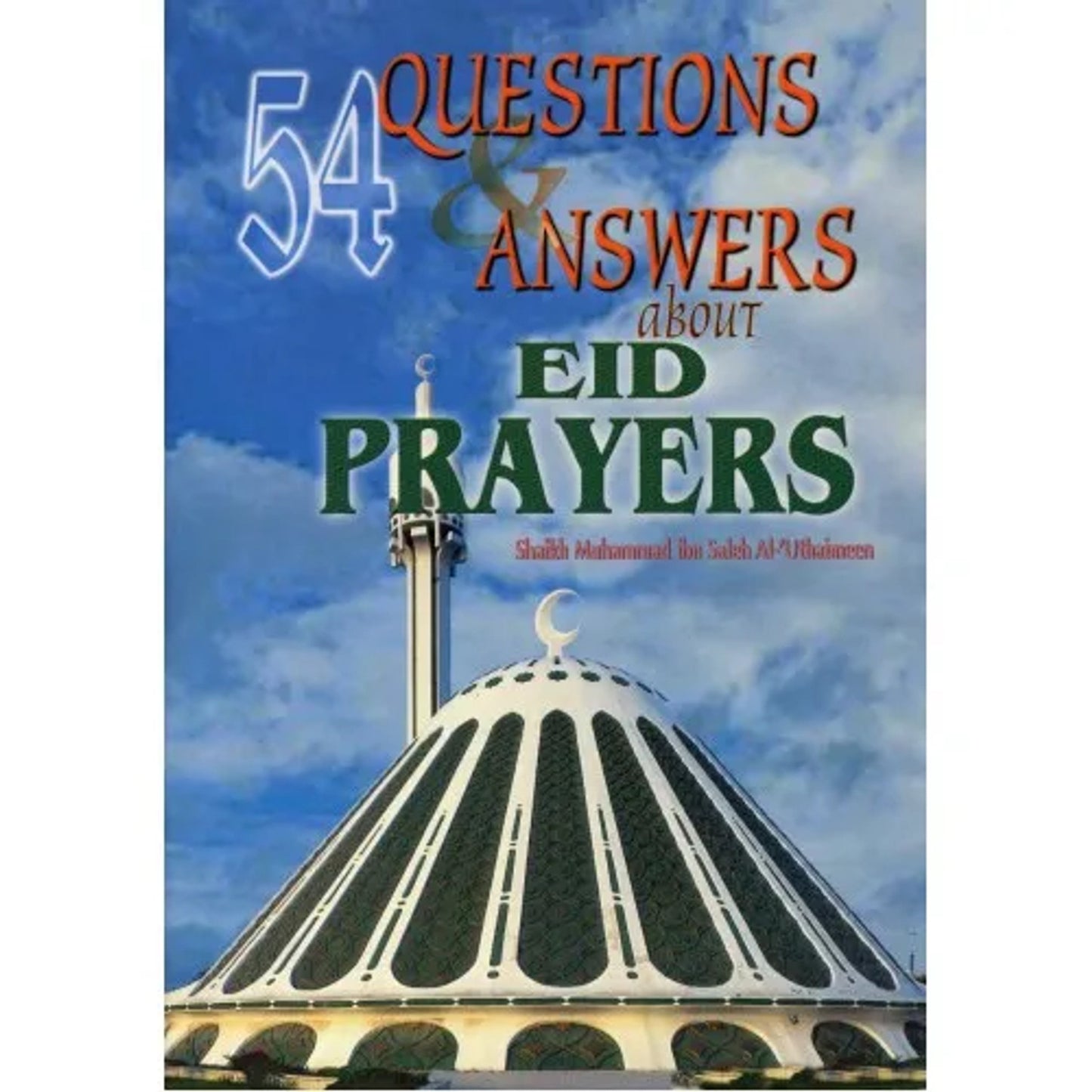 Noble Quran with Transliteration in Roman Script (White Paper) with free 54 Questions and Answers about Eid Prayers