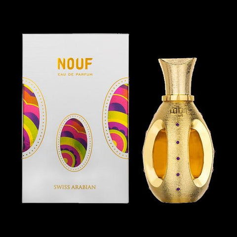 Nouf 50ml EDP Spray by Swiss Arabian - Top - Grapefruit, Bergamot and Lemon Heart - Amber and Pepper Base - Cedar, Amber and Palisander Rosewood.