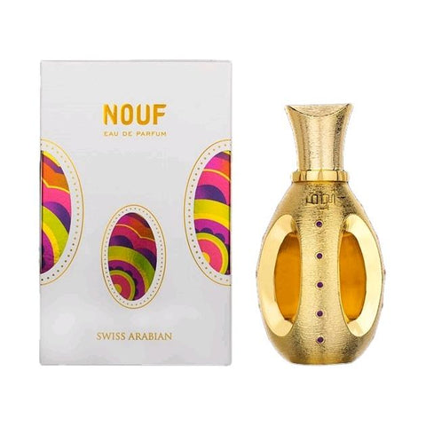 Nouf 50ml EDP Spray by Swiss Arabian - Top - Grapefruit, Bergamot and Lemon Heart - Amber and Pepper Base - Cedar, Amber and Palisander Rosewood.