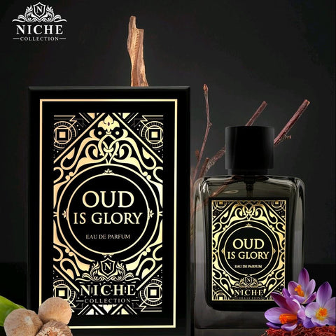 OUD Is GLORY 100ml EDP by Khalis Perfumes - Top: Lavender, Saffron and Nutmeg Heart: Oud Base: Patchouli and Musk