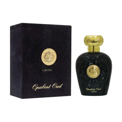 Opulent Oud 100ml EDP by Lattafa - Top Notes: Cedarwood, Oud, Amber Heart Notes: Rose, Oud Wood Base Notes: Cinnamon Bark, Saffron