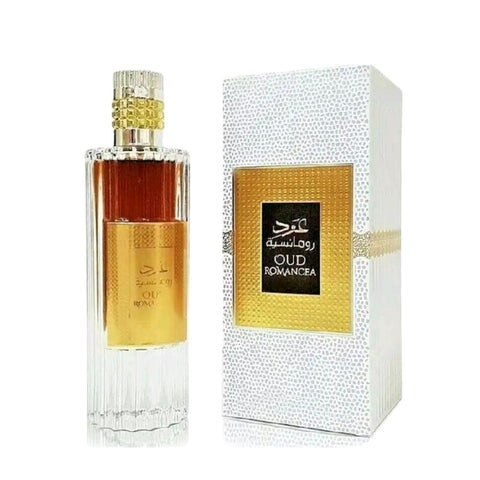 Oud Romancea 100ml EDP by Ard Al Zaafaran - Top Notes: Bergamot, Mandarins and Blackcurrant  Heart Notes: Cinnamon, Spicy Notes, Jasmine, Gardenias and Ylang-ylang  Base Notes: Amber, Incense, Sandalwood, Oud and Patchouli