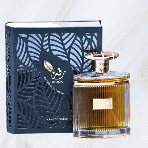 Riqqa 100ml EDP by Ard Al Zaafaran (Unisex) - Top note: Cognac Heart notes: Cinnamon, Tonka Bean and Oak Base notes : Praline, Vanilla and Sandalwood.