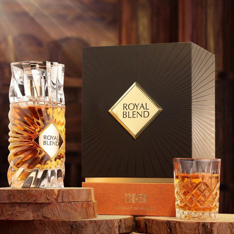 Royal Blend Extract EDP 80ml by French Avenue Fragrance World - Top Notes: Cognac, Cinnamon, Plum Middle Notes: Iris, Myrrh Base Notes: Tonka Beans, Vanilla, Sandalwood
