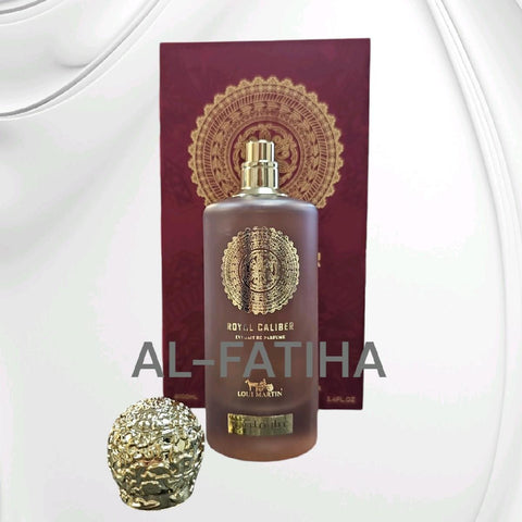 Royal Caliber Extrait De Parfum 100ml EDP by Loui Martin - Top Notes: Grapefruit, Mandarin, Pink Pepper Heart Notes: Cedarwood, Lavender, Geranium Base Notes: Vetiver, Patchouli, Musk