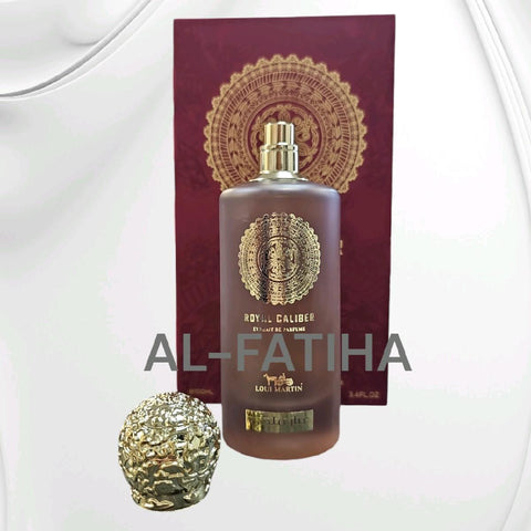 Royal Caliber Extrait De Parfum 100ml EDP by Loui Martin - Top Notes: Grapefruit, Mandarin, Pink Pepper Heart Notes: Cedarwood, Lavender, Geranium Base Notes: Vetiver, Patchouli, Musk