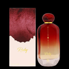 Ruby 100ml EDP by Ahmed Al Maghrebi -  Top: Citrus Rosy (Mandarin, Rose) Heart: Vanilla (Vanilla, Salt) Base : Woody ( Ambergris, Sandal wood, Cashmere Wood)