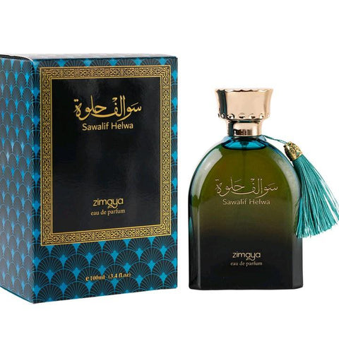 SAWALIF HELWA 100ml EDP by ZIMAYA - Top - Clary Sage and Mandarin Orange, Peach and Honey  Heart - Patchouli, Amber and Liquorice  Base - Coffee, Cedarwood and Pink Pepper