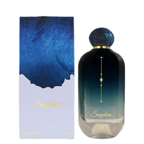Sapphire 100ml EDP by Ahmed Al Maghrebi - Top Notes: Red Fruits, Watermelon, Lavender, Sicilian Orange Bottom Notes: Lotus, Jasmine, Lily of the Valley, Sea Accord Heart Notes: Sandalwood, Ambroxan, White Musk