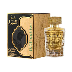 Sheikh Al Shuyukh Luxe Edition 100ml EDP by Lattafa - Top Note: Rose, Saffron, Cardamom  Middle Note: Caramel, Patchouli  Base Notes: Agarwood (Oud), Vanilla, Amber