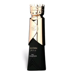 Sultan The Conqueror 80ml EDP by French Avenue (Fragrance World) - Top Notes: Clary Sage, Cardamom, Cinnamon, Cumin, Lavendin  Middle Notes: Incense, Cedarwood, Leather  Base Notes: Amber, Labdanum, Guaiac, Patchouli, Oud Accord
